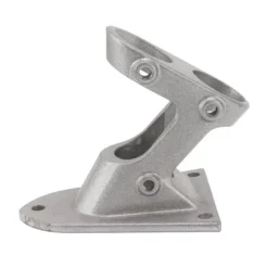 Aluminiumslegering dobbelthuls flagstangholderbeslag - kraftig, rustsikker, udendørs flagholder (sølv)