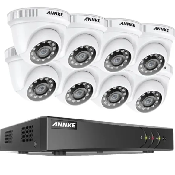 ANNKE Sikkerhedssystem, 2MP Opløsning, 8CH Indgang, HD Video Komprimering,DW81KD-58BMDW81KD-58BM, ToT