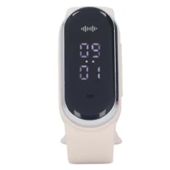 Anti Mosquito Armband Watch Silica Gel USB Uppladdningsbart Ultraljud Myggmedel Armband för Outdoor White
