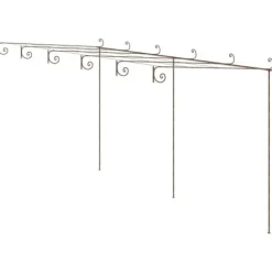 Antikbrun jernpergola til roser og klatreplanter | Størrelse: 6x3x2,5 m