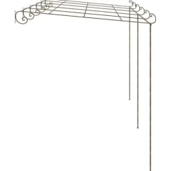 Antikbrun jernpergola til roser og klatreplanter | Størrelse: 6x3x2,5 m