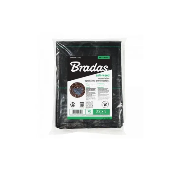 Anti-weed vævet PP sort UV, 70g, 3,2 x 5m