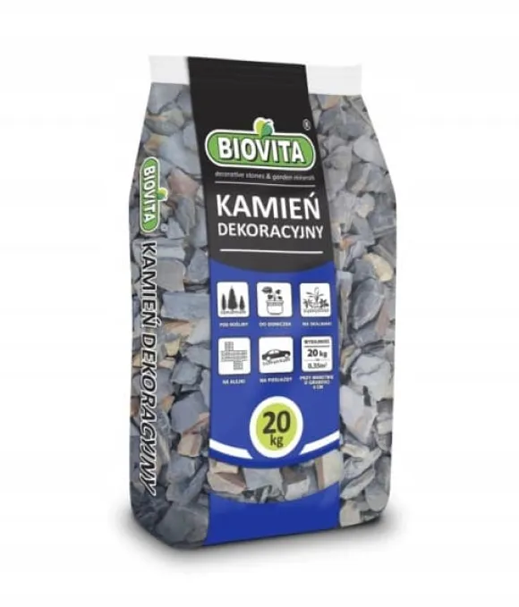 Antracit Sort Bark 32-64mm 20kg Biovita Dekorationssten