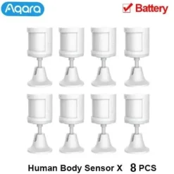 Aqara Menneskekropssensor, Zigbee Kommunikation, 7m Detektionsafstand,8 stk. kropssensor