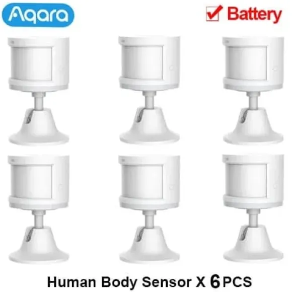 Aqara Menneskekropssensor, Zigbee Kommunikation, 7m Detektionsafstand,6 stk. kropssensor