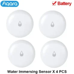 Aqara-sensorer, 4 stk. vandimmersionssensor, 4 stk. temperatur- og fugtighedssensor,4 stk vandsensor