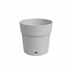ARTEVASI CAPRI STOR rund urtepotte - Plastik - Vandbeholder - diameter 30 cm - Lysegrå - L 29,5 XP 29,5 H 28,2 cm