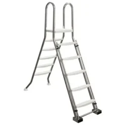 Astralpool Sikkerhedsstige Aisi-304l Ø43 1.35m 2x4 Trin Med Platform Til Over Jord Pools