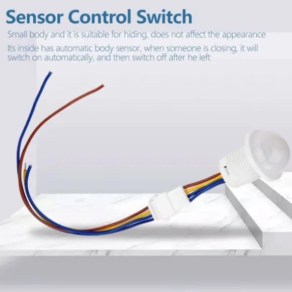 Automatisk LED-bevægelsessensor - HW06A, Infrarød kontrol, 1-40W, 35*25mm