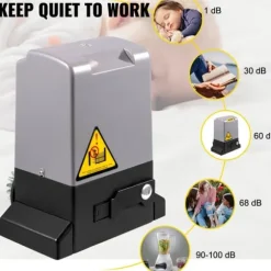 Automatisk skydeport til 1800 KG med 4 fjernbetjeninger og APP-kontrol for nem betjening.