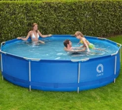 Avenli 305 cm Rund Overjordisk Pool Sæt med Pumpe & Filter til Haveelskere