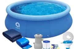 Avenli 244cm Rund Oppustelig Pool Sæt med Pumpe & Filtersystem - Perfekt til Haveentusiaster