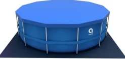 Avenli 305cm Rund Overjordisk Pool Sæt med Pumpe, 4383L Kapacitet, 3-lags PVC, Blå