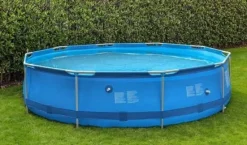 Avenli 305cm Rund Overjordisk Pool Sæt med Pumpe, 4383L Kapacitet, 3-lags PVC, Blå