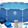 Avenli overjordisk pool 450 x 122 cm med pumpe - komplet sæt