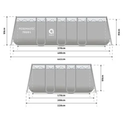 Avenli Rammepool 400X200X99 Cm med sandfilterpumpe - Komplet sæt