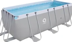 Avenli 400x200x99cm Rektangulær Overjordisk Pool med Filterpumpe til Haveentusiaster