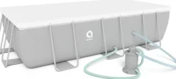 Avenli 400x200x99cm Rektangulær Ramme Pool med Pumpe, Ideel til Familier & Sociale Samvær