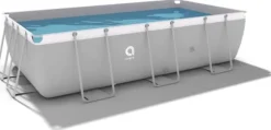 Avenli 400x200x99cm Rektangulær Ramme Pool med Pumpe, Ideel til Familier & Sociale Samvær