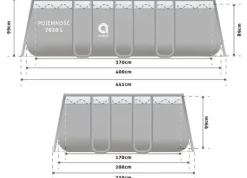 Avenli 400x200x99cm Rektangulær Ramme Pool med Pumpe, Ideel til Familier & Sociale Samvær