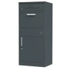 AXI Levi Metall Paketbrevlåda Antracit | Paketbox för flera paket | Brevlåda med lås | 50,6 x 38,3 x 112 cm