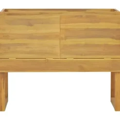 Badeværelsesskab i massivt teaktræ - Elegant opbevaring | Størrelse: 90x40x75,5 cm