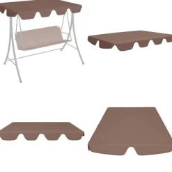 Baldakin til havegynge 150/130x105/70 cm brun - Baldakin - Baldakiner - Home & Living