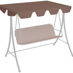 Baldakin til havegynge 150/130x105/70 cm brun - Baldakin - Baldakiner - Home & Living