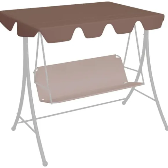 Baldakin til havegynge 150/130x105/70 cm brun - Baldakin - Baldakiner - Home & Living