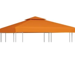 Baldakin til havepavillon 3x3 m - Sol- og regnbeskyttelse | Farve: Orange | Størrelse: 310 g/m²