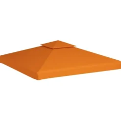Baldakin til havepavillon 3x3 m - Sol- og regnbeskyttelse | Farve: Orange | Størrelse: 310 g/m²
