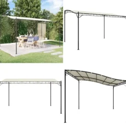 Baldakin 4x3 m 180 g/m² stof og stål cremefarvet - Baldakin - Baldakiner - Home & Living