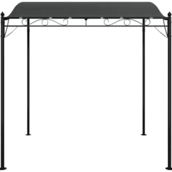 Baldakin 2x2,3 m - Vandafvisende polyester og stål | Farve: Antracitgrå | 180 g/m²