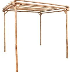 Bambus pergola til haven - Stabil base til klatreplanter | Størrelse: 170x170x220 cm