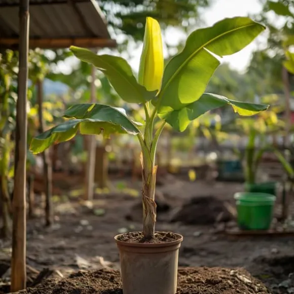 Bananpalme - Musa basjoo - Højde 55-70cm - ⌀21cm