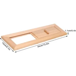 Bastuluftsugn træ rektangulär grill ventilationsudstyr lugtfri passende for bastu og ångbad justerbar luftspalt slät yta burk