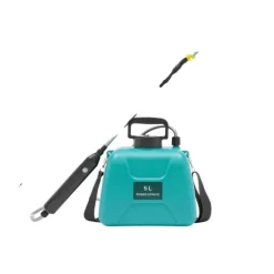 Batteridrevet sprøjte, 5L kapacitet, USB genopladelig, justerbar skulderrem,grøn
