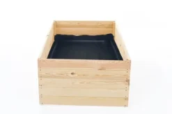 Begynderens Træhavebed 140x80x18 cm med Jorddug til Friske Grøntsager & Urter