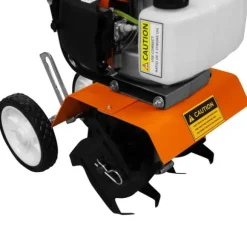 Benzindrevet Rotavator Rorpind Trådløs Have 52CC 4 stålblade 30 cm Arbejdsbredde 20 cm Dybde Bærbar gravemaskine Ukrudtsfjernelse PPE og værktøjssæt | CDON