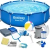 Bestway - overjordisk pool - 305x76cm - komplet pool - blå