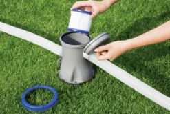 Bestway - svømmebassinpumpe - med filter - 2006 liter/time - grå