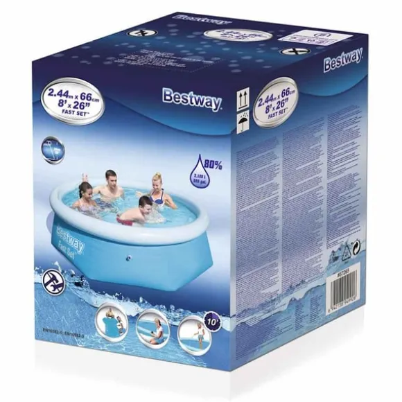 Bestway Fast Set oppusteligt badebassin 244x66 cm rund 57265