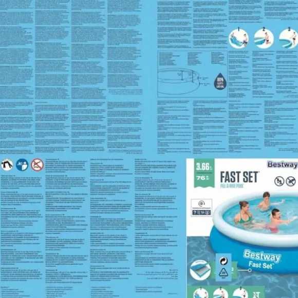 Bestway Fast Set oppusteligt badebassin 366x76 cm rundt 57273