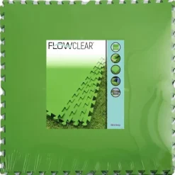 Bestway Flowclear gulvbeskyttere 9 stk. 5,47 m² | Farve: Grøn