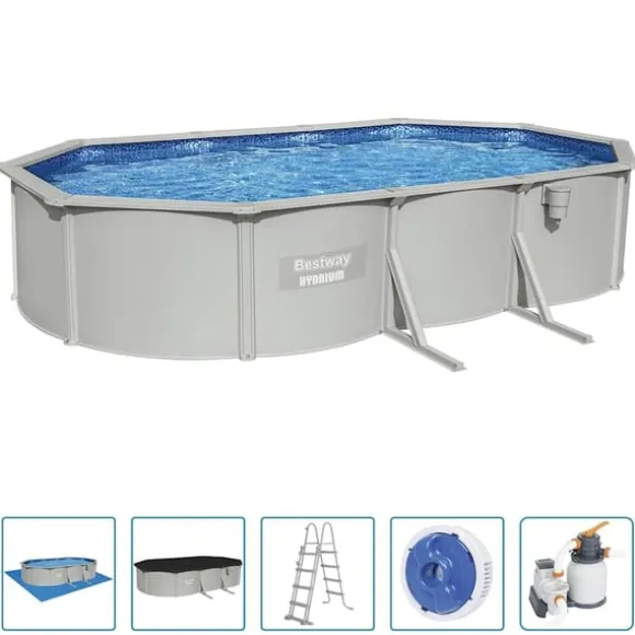 Bestway Hydrium fritstående pool 610x360x120 cm oval