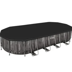 Bestway ovalt swimmingpool 7,32x3,66x1,22 m - Havepool | Farve: Blå | Størrelse: 7,32x3,66x1,22 m