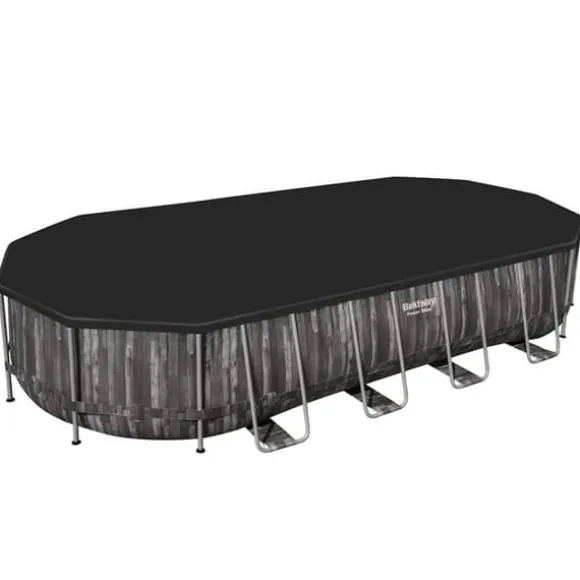 Bestway ovalt swimmingpool 7,32x3,66x1,22 m - Havepool | Farve: Blå | Størrelse: 7,32x3,66x1,22 m