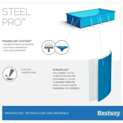 Bestway Pool Steel Pro - Bundle Package - 300x201x66 cm