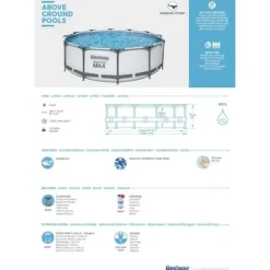 Bestway Pool Steel Pro MAX - Poolsæt - 366x76 cm