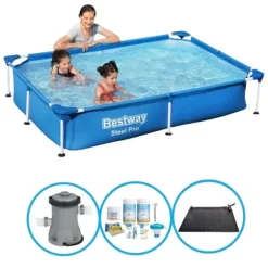 Bestway Pool Steel Pro 221x150x43 cm - Bundle Package